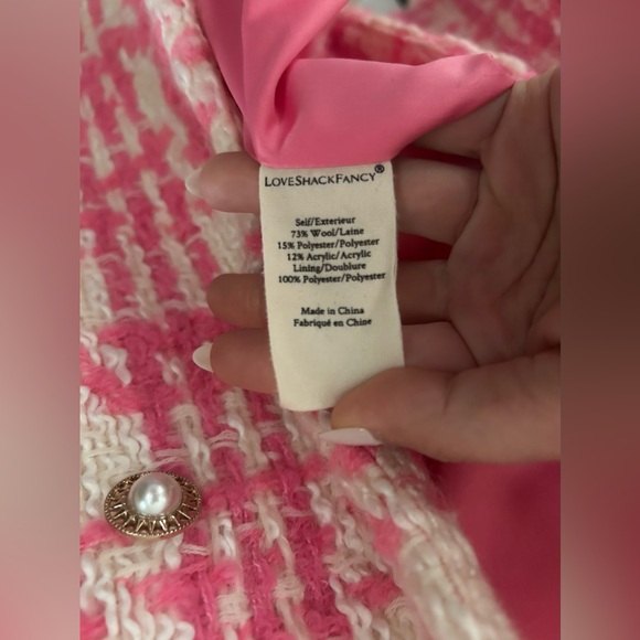 LoveShackFancy Asryn Coat Pink S - Picture 9 of 10